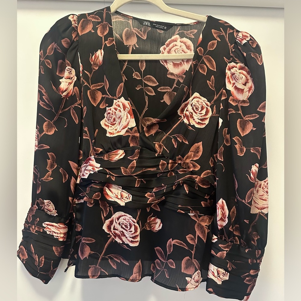 Zara Floral Blouse